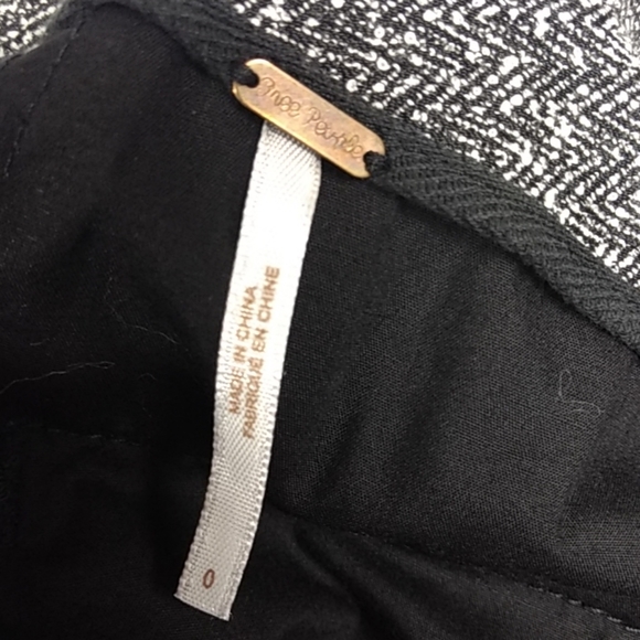Free People Herringbone Trouser Pants Size 0 - Picture 8 of 8